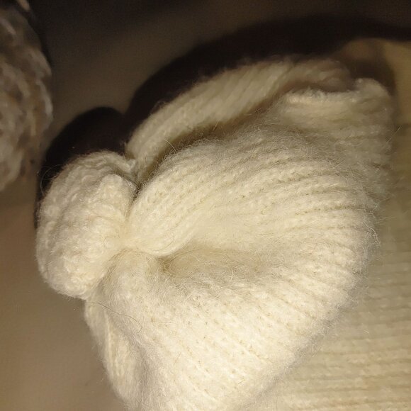 Handmade Vintage Cream Wool Beanie Hat Woven Fringe Scarf Giulia Biondi Italy - Picture 14 of 16